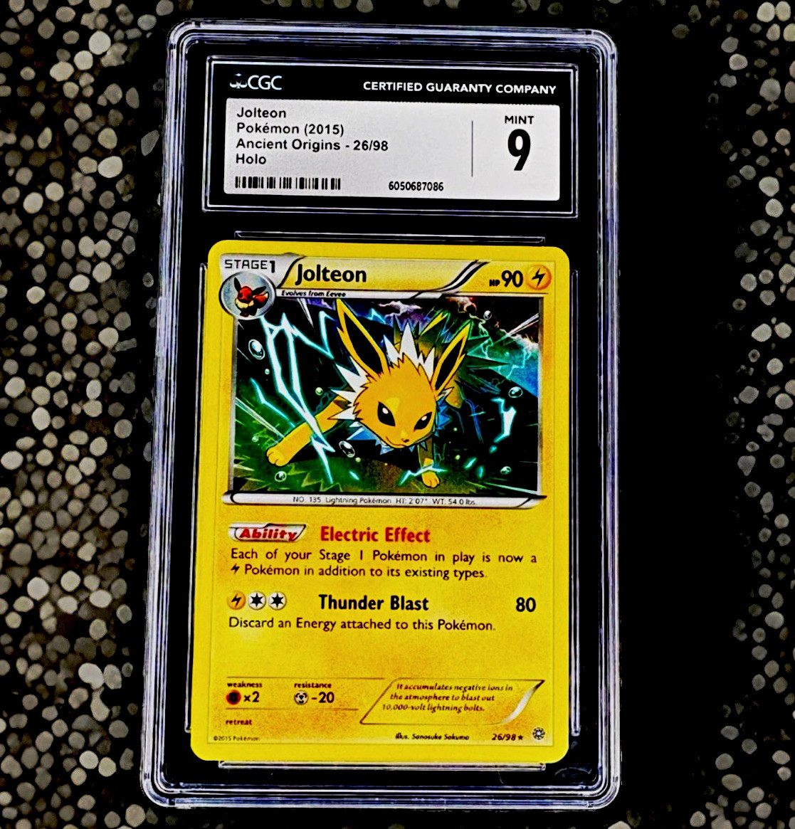 Pokemon 2015 XY Ancient Origins Jolteon 26/98 Holo CGC 9 Pokemon 2015 XY Ancient Origins Jolteon 26/98 Holo CGC 9