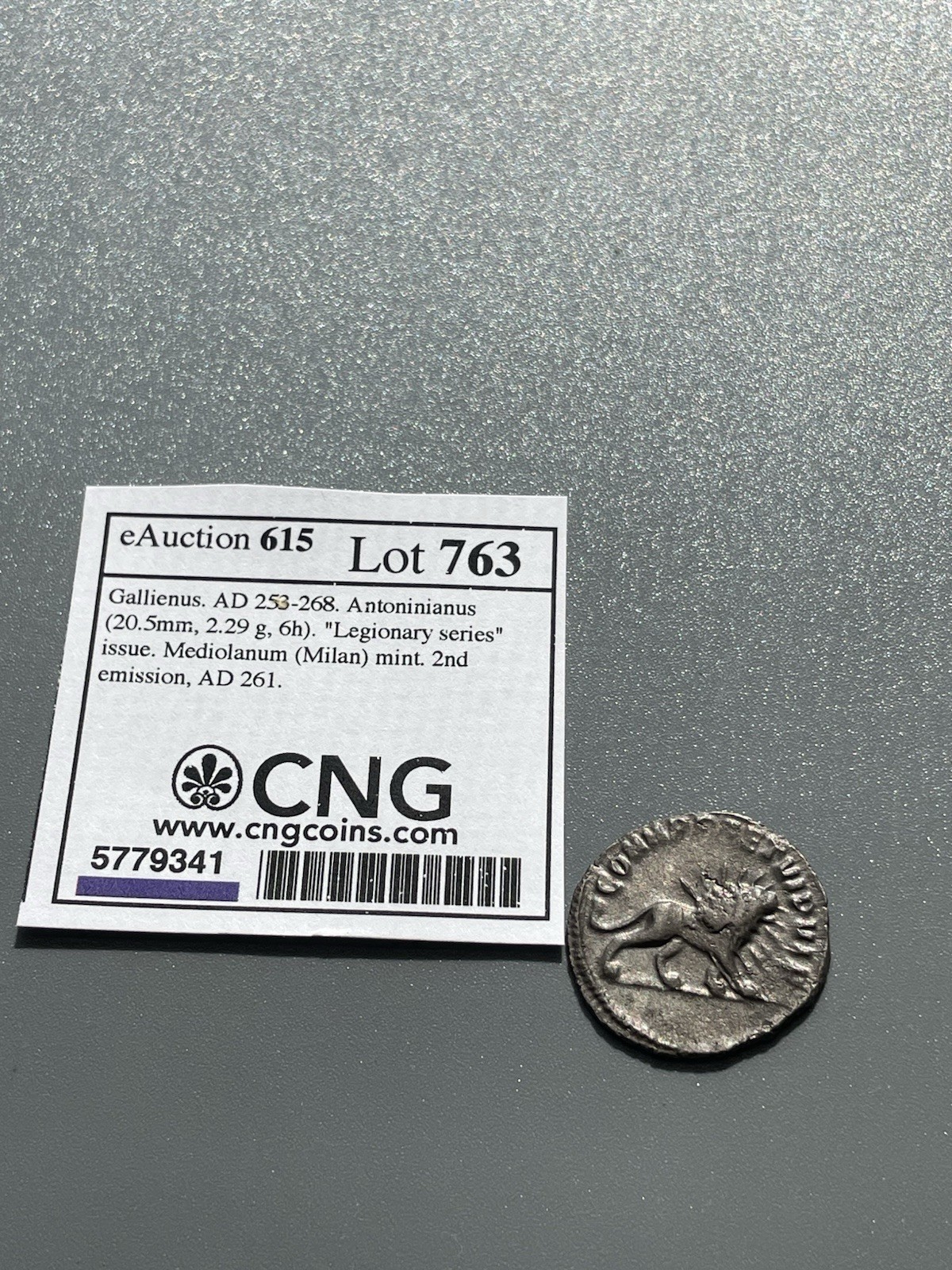 GALLIENUS 253-268. Legionary PRETORIAN. Silver ANTONINIANUS VF RARE