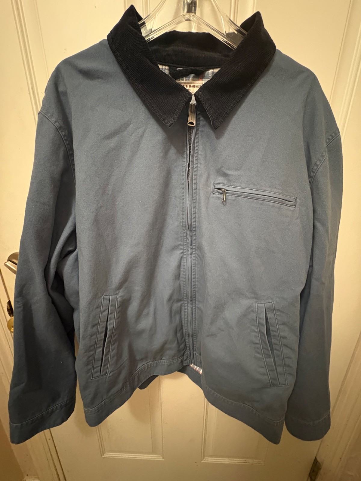 J. Crew Wallace & Barnes Men\'s Lightweight Canvas Work Jacket Size XXL Blue