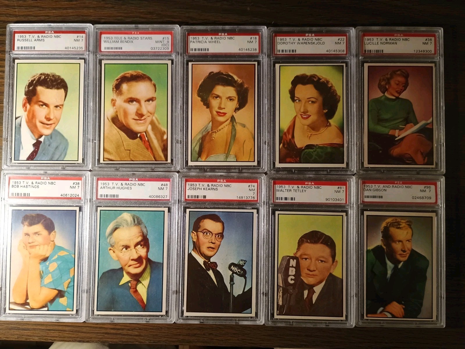 1953 bowman nbc tv radio stars PSA 7 Lot 1953 bowman nbc tv radio stars PSA 7 Lot