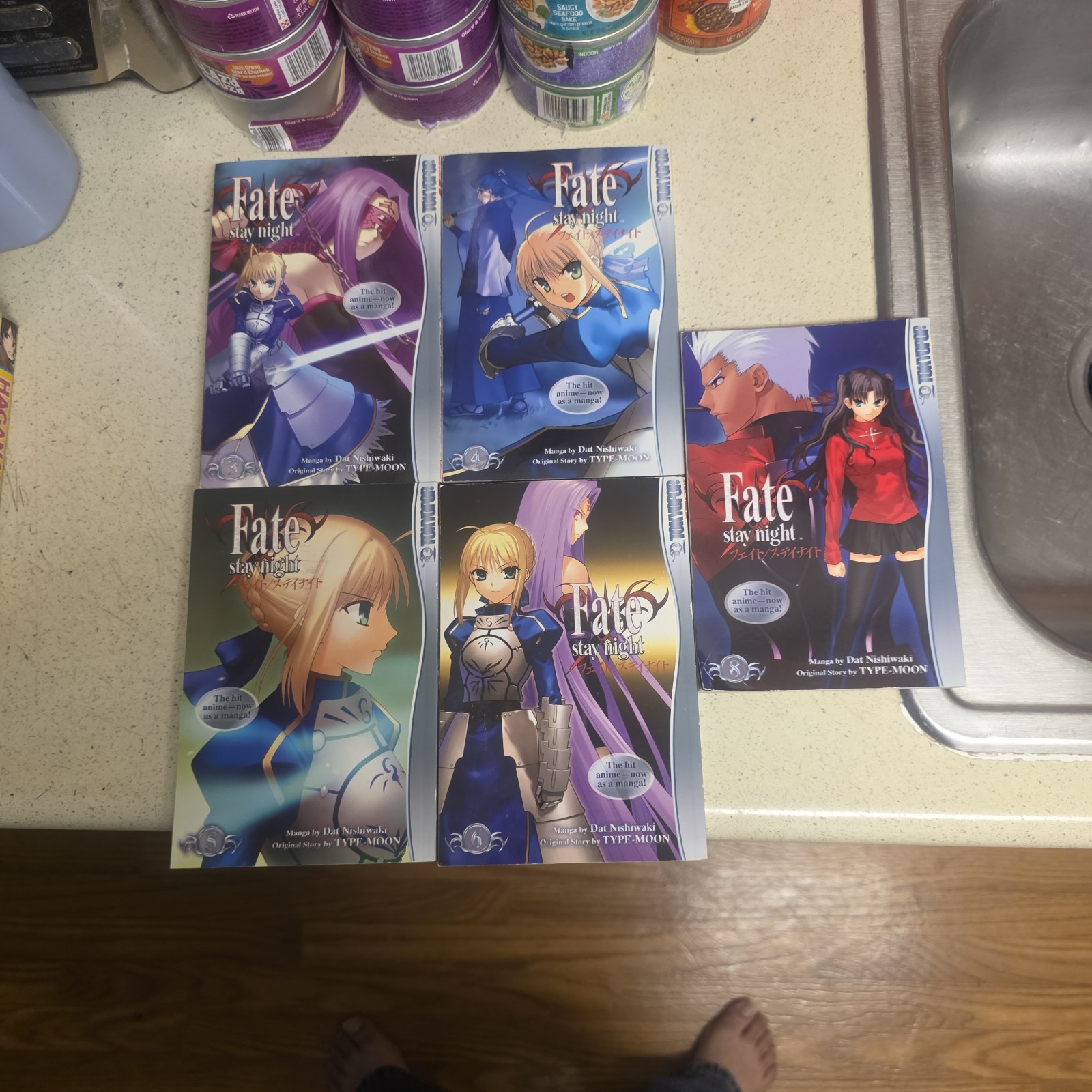 Fate Stay Night Manga Volumes 3-6, 8 English Tokyopop Fate Stay Night Manga Volumes 3-6, 8 English Tokyopop