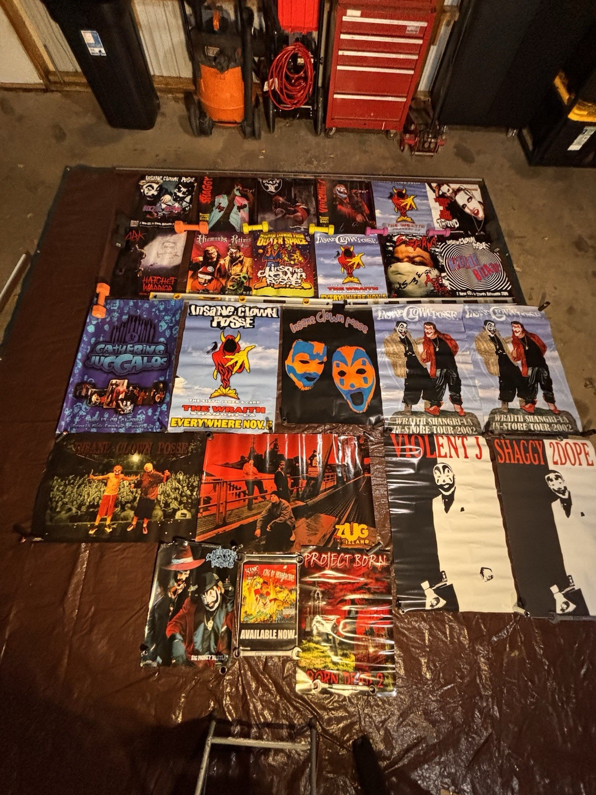 Vintage ICP Poster Lot Insane Clown Posse  Psychopathic Juggalo auto 24 total 