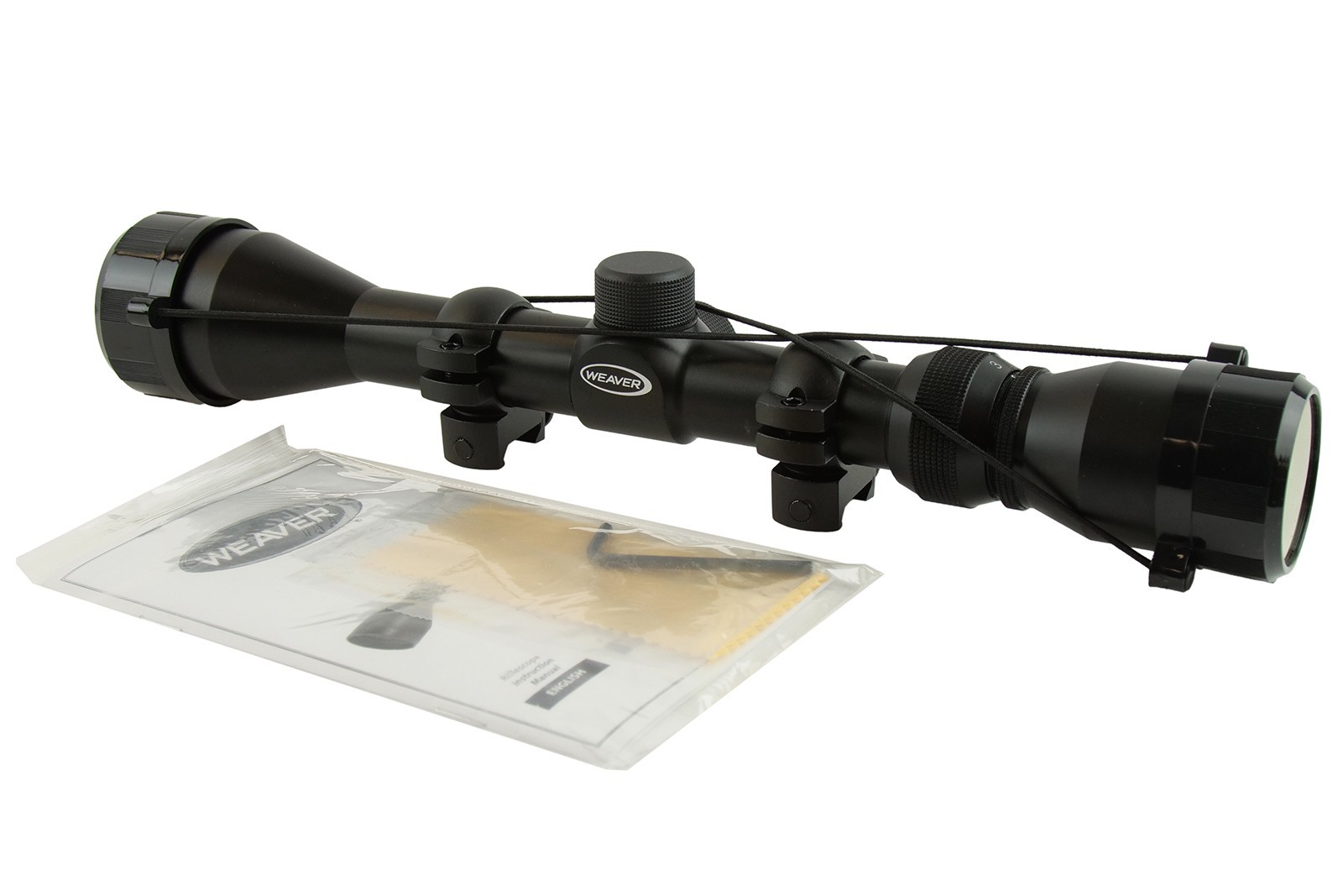 Weaver 3-9x40 Rifle Scope – New – Includes Picatinny Rail Rings – 1