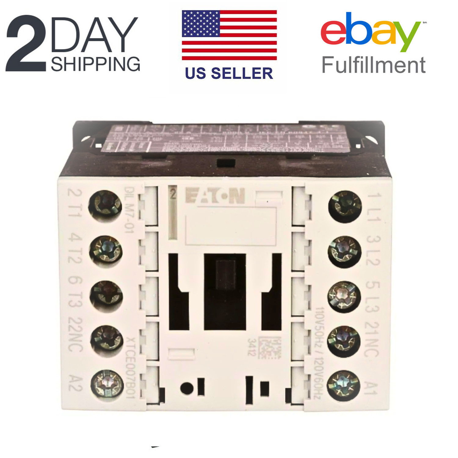 EATON XTCE009B01TD XT IEC Contactor, Three-pole, Non-reversing, XT IEC series