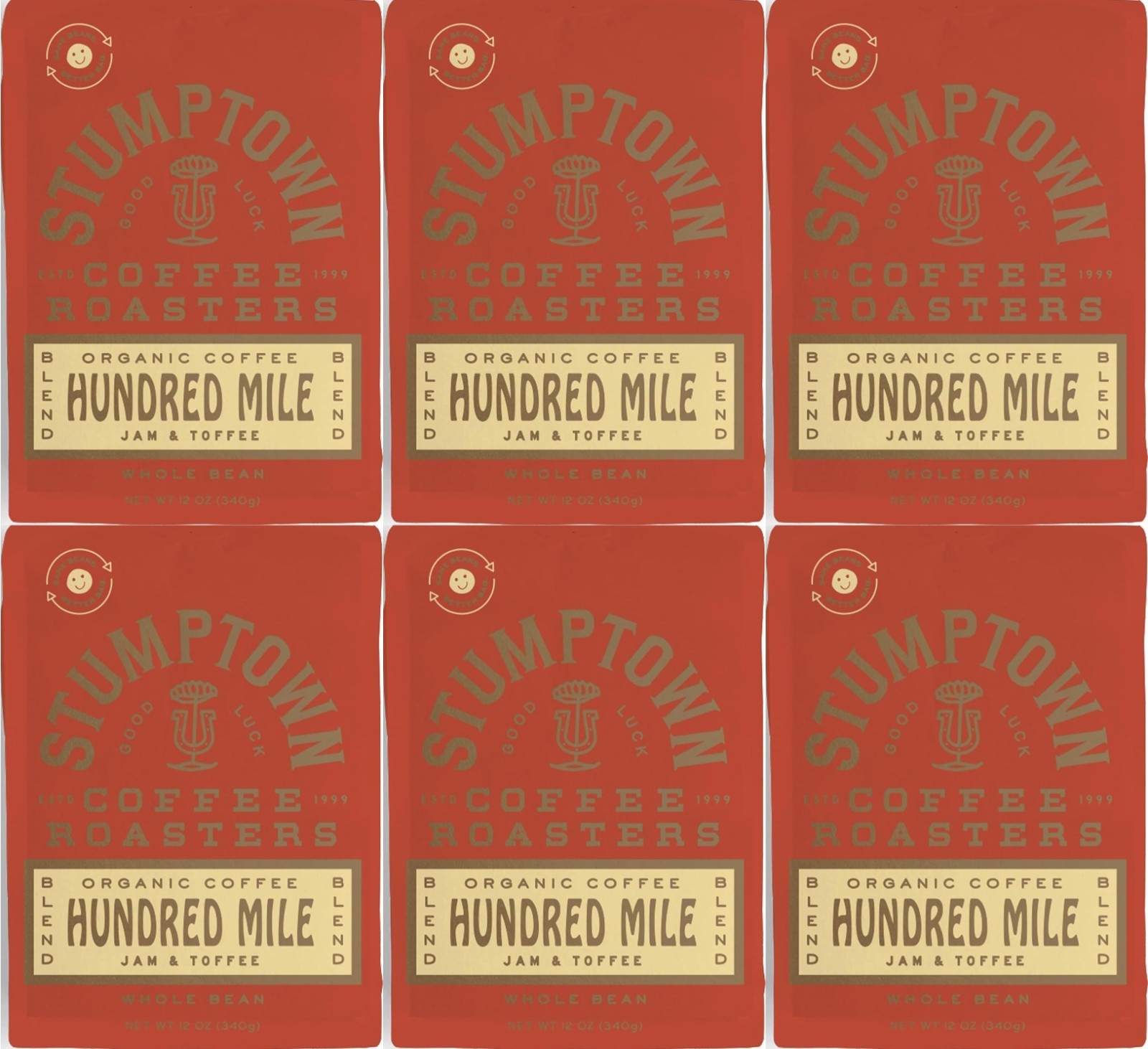 Stumptown Hundred Mile Whole Bean Coffee, 12oz, CASE OF 6 BAGS, DEC/2026