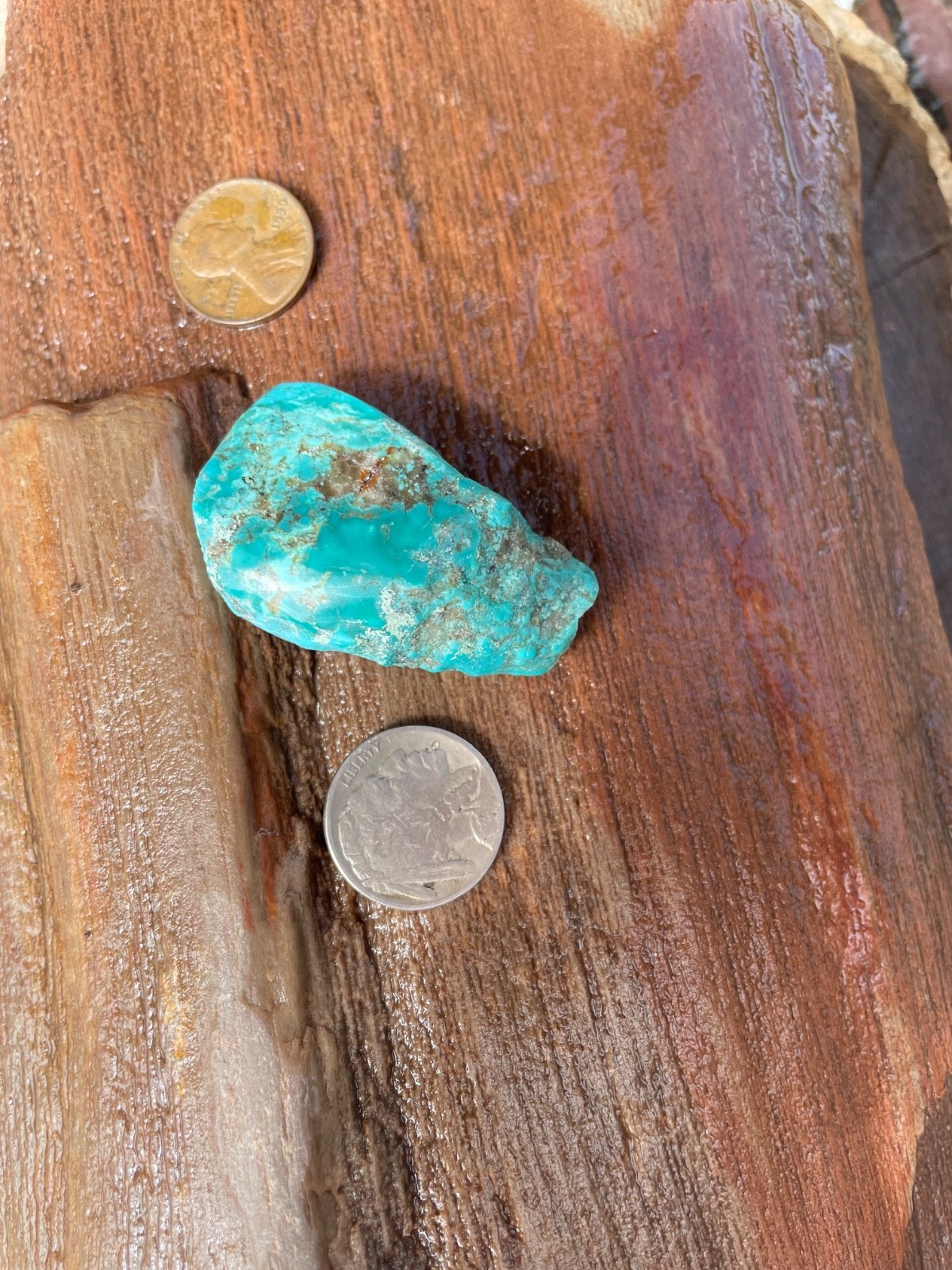 Kingman Arizona Turquoise Rough - 26.8 grams, stabilized by the mine.