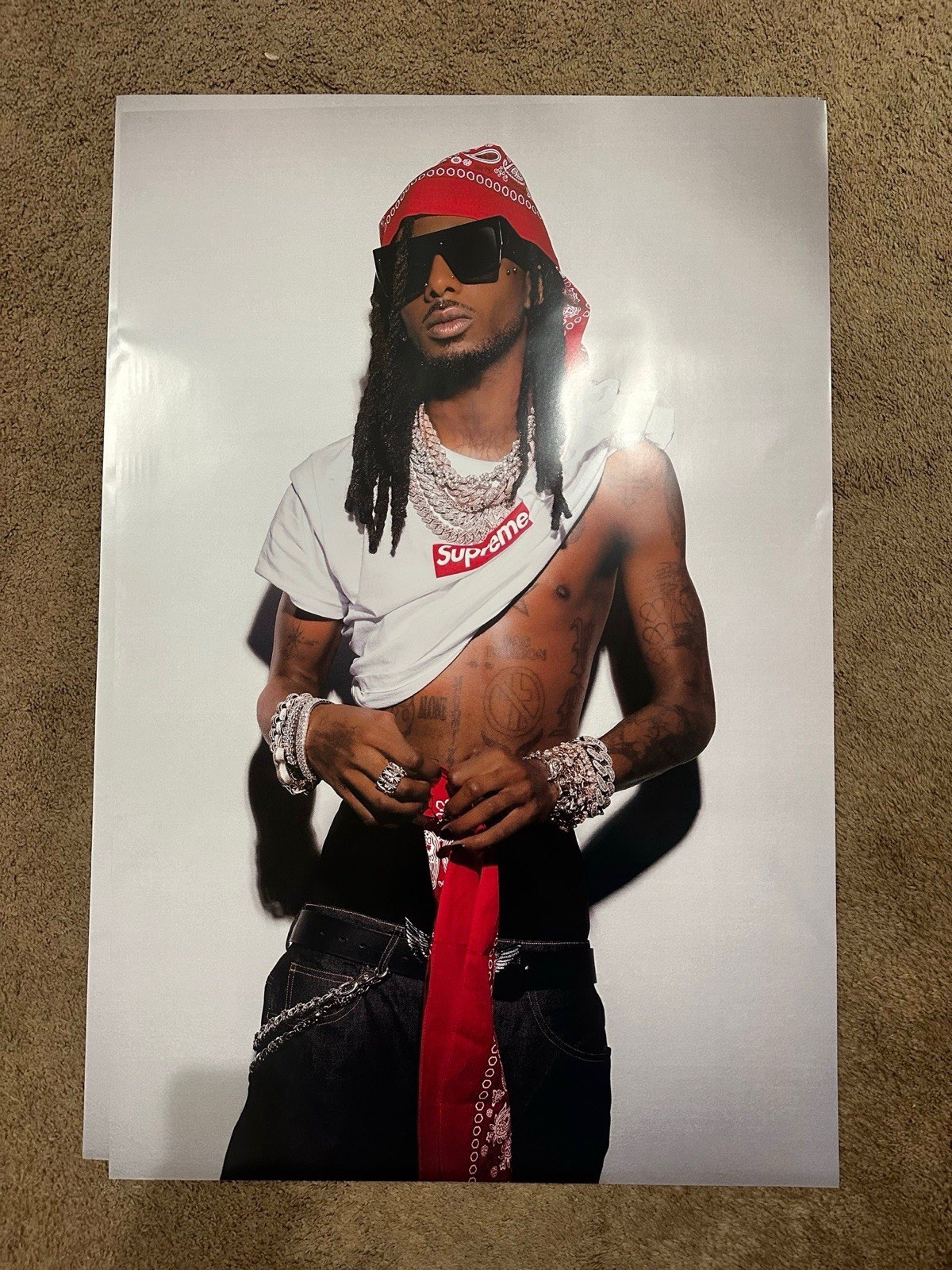 Supreme Playboi Carti Poster 24 x 36 FW25 Brand New DS NOT TAKEN DOWN AUTHENTIC