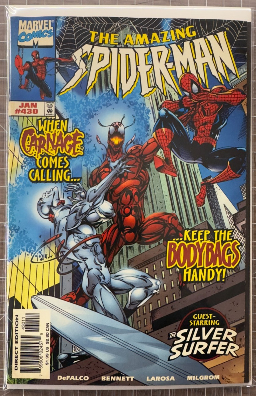 Amazing Spider-Man #430 (1998) 1st Cosmic Carnage/ Surfer app. 7.0-8.0 Grade Amazing Spider-Man #430 (1998) 1st Cosmic Carnage/ Surfer app. 7.0-8.0 Grade