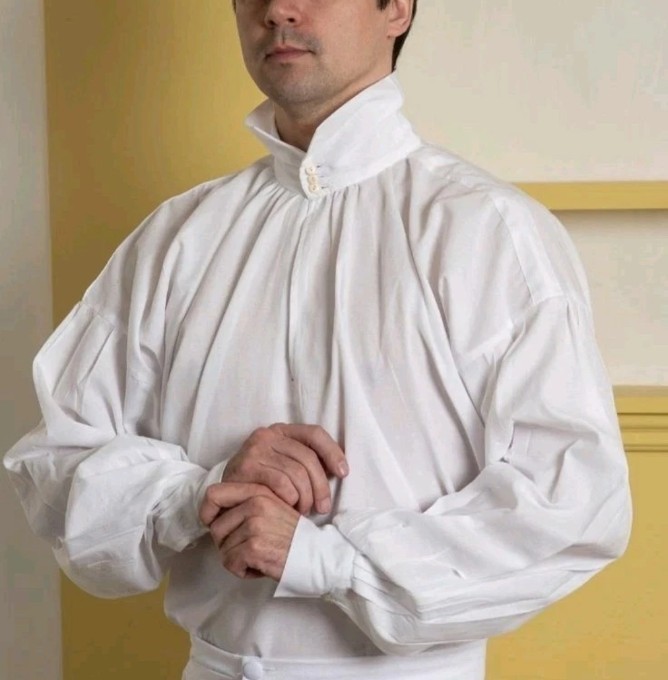 18th Century White cotton shirt British Revolutionary War uniform accessories 18th Century White cotton shirt British Revolutionary War uniform accessories