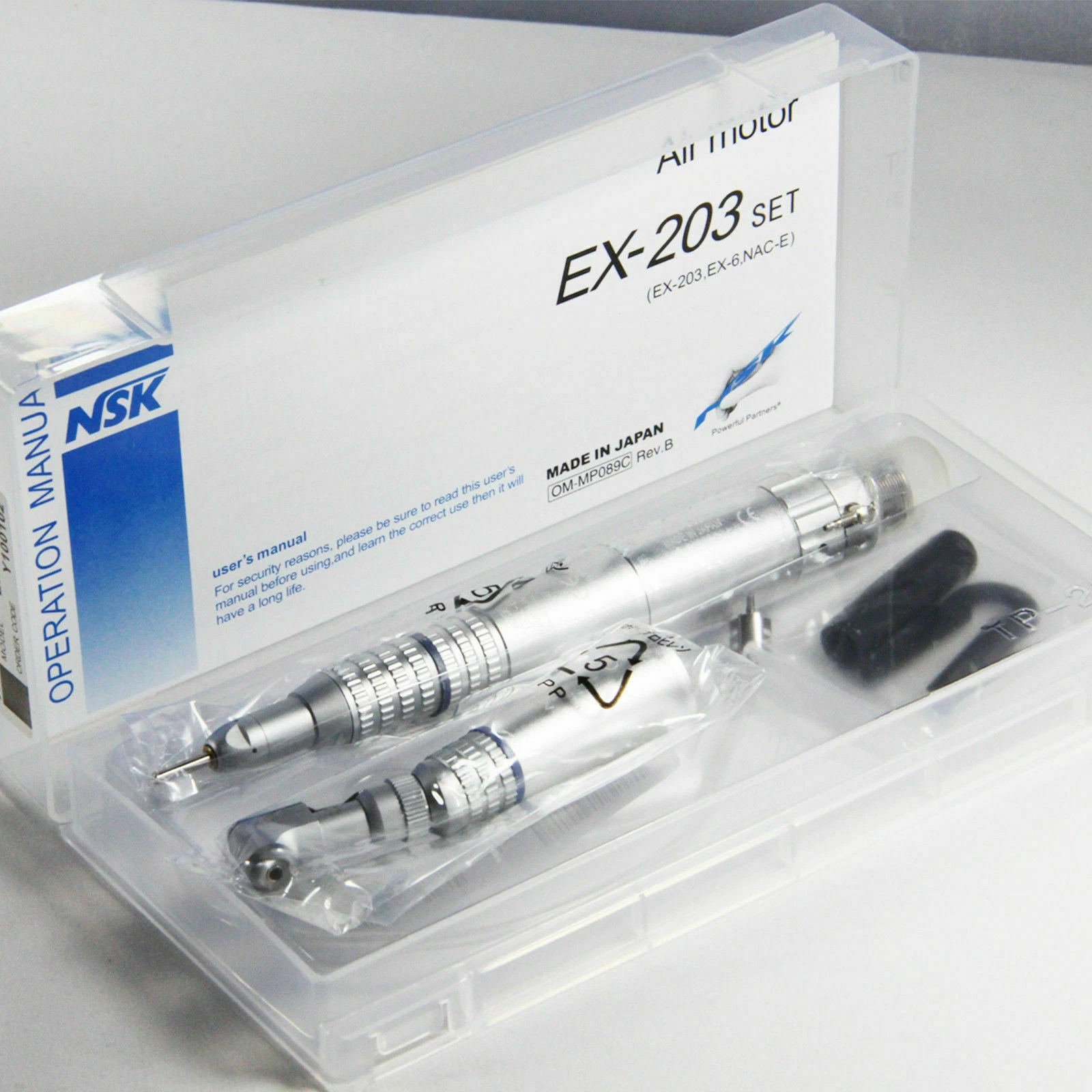 Dental Low Speed Handpiece Complete Kit EX-203 Set B2 2 Hole NSK Type US STOCK