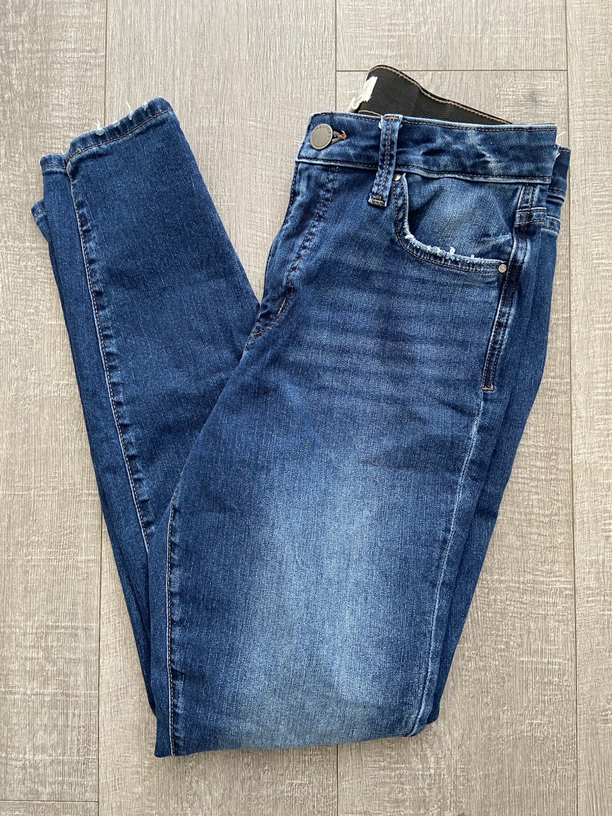 maurices Women’s Blue Denim Skinny Jeans High Rise Solid 5-Pocket Regular 12