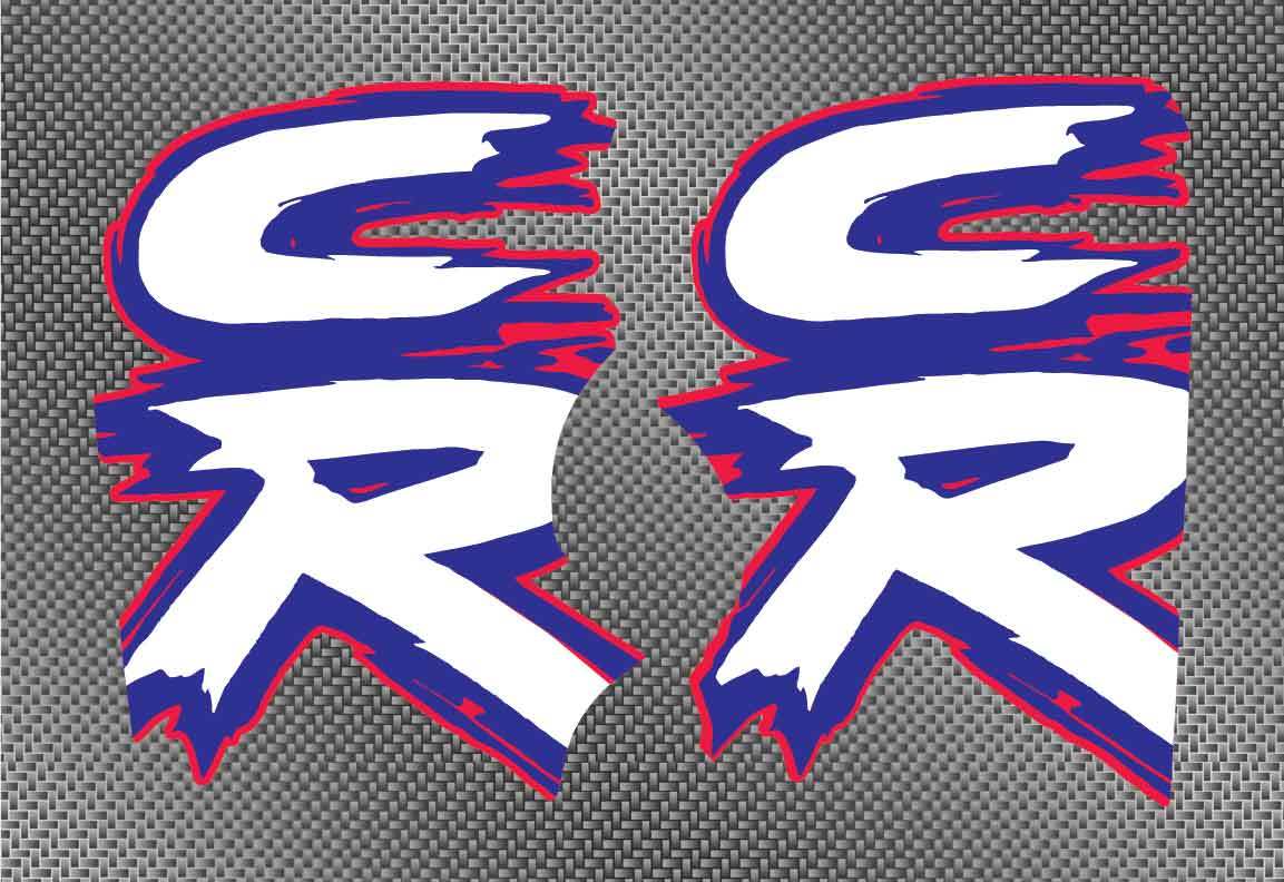 1992 92 honda CR 500 Radiator Shrouds Thick Decals Stickers Graphics MX AHRMA
