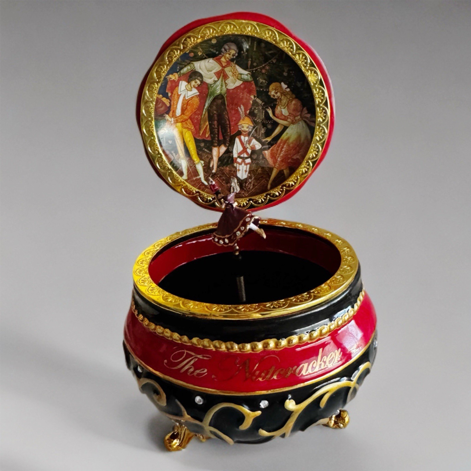 Bradford Exchange Clara & The Nutcracker Ballet Music Box Porcelain Works Tested