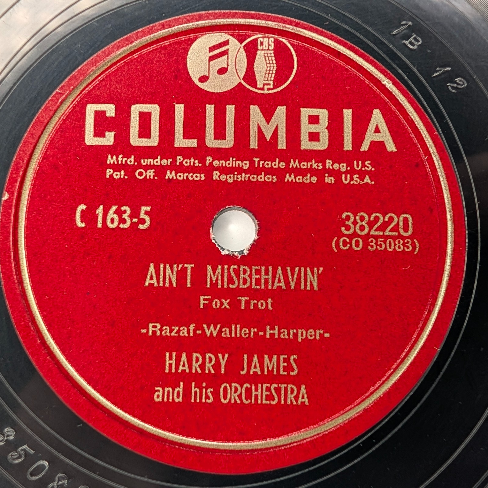1940s 1948 Sinatra Harry James Columbia 78 RPM Someone To Watch Ain\'t Misbehavin