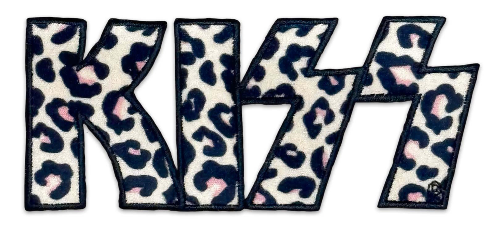 Kiss Leopard Logo - Embroidered Fuzzy Patch 5\