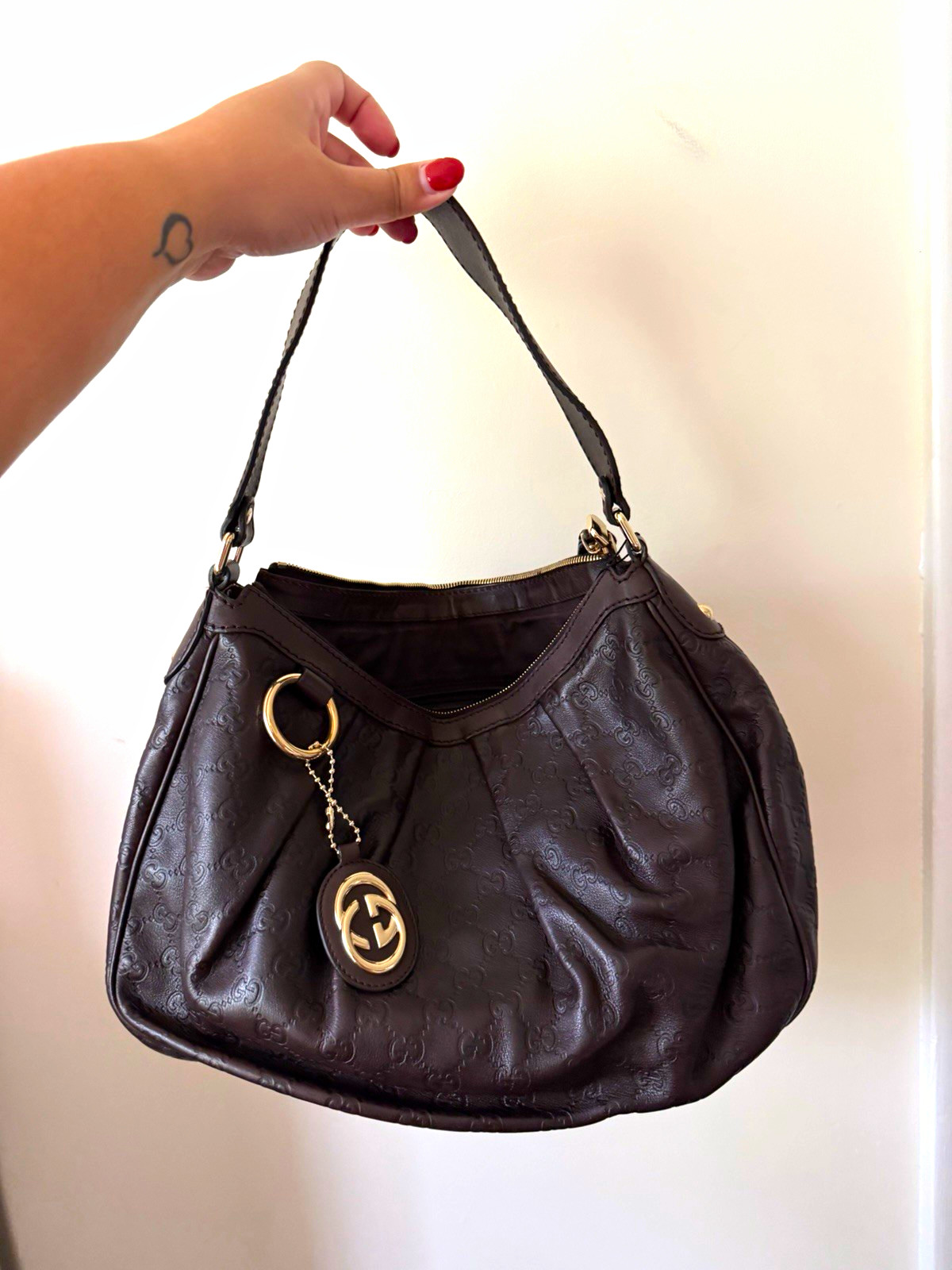 Gucci Brown Leather Sukey Shoulder Bag