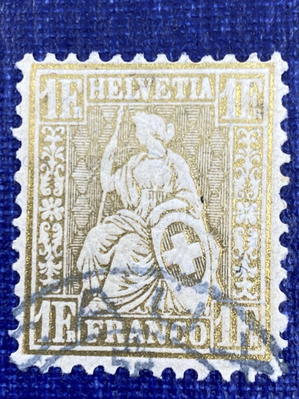 Switzerland Stamps Scott# 50 Used, Excellent Condition, Very Light Hinge.