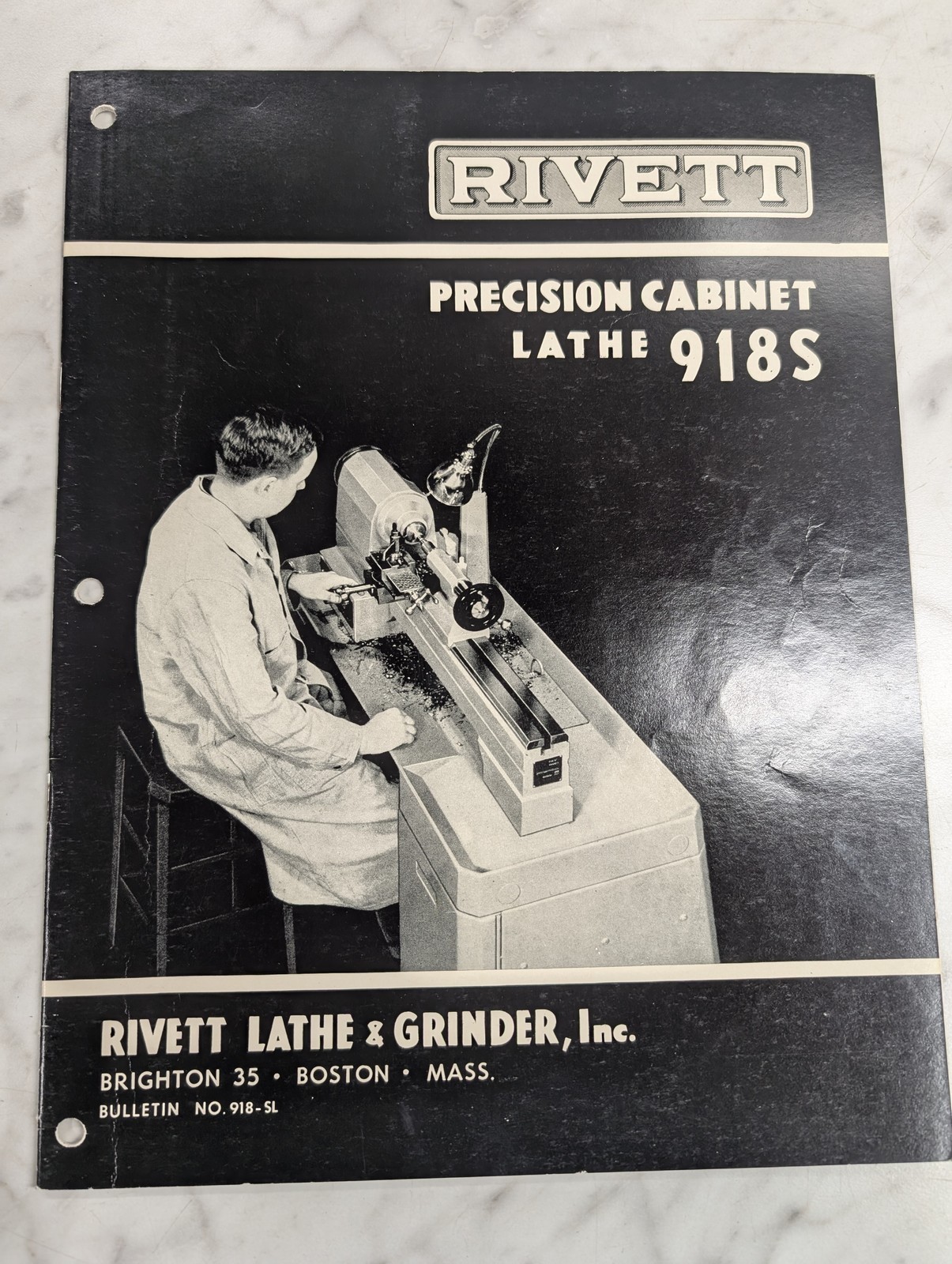 RIVETT PRECISION CABINET LATHE 918S INFORMATION CATALOG LITERATURE BROCHURE
