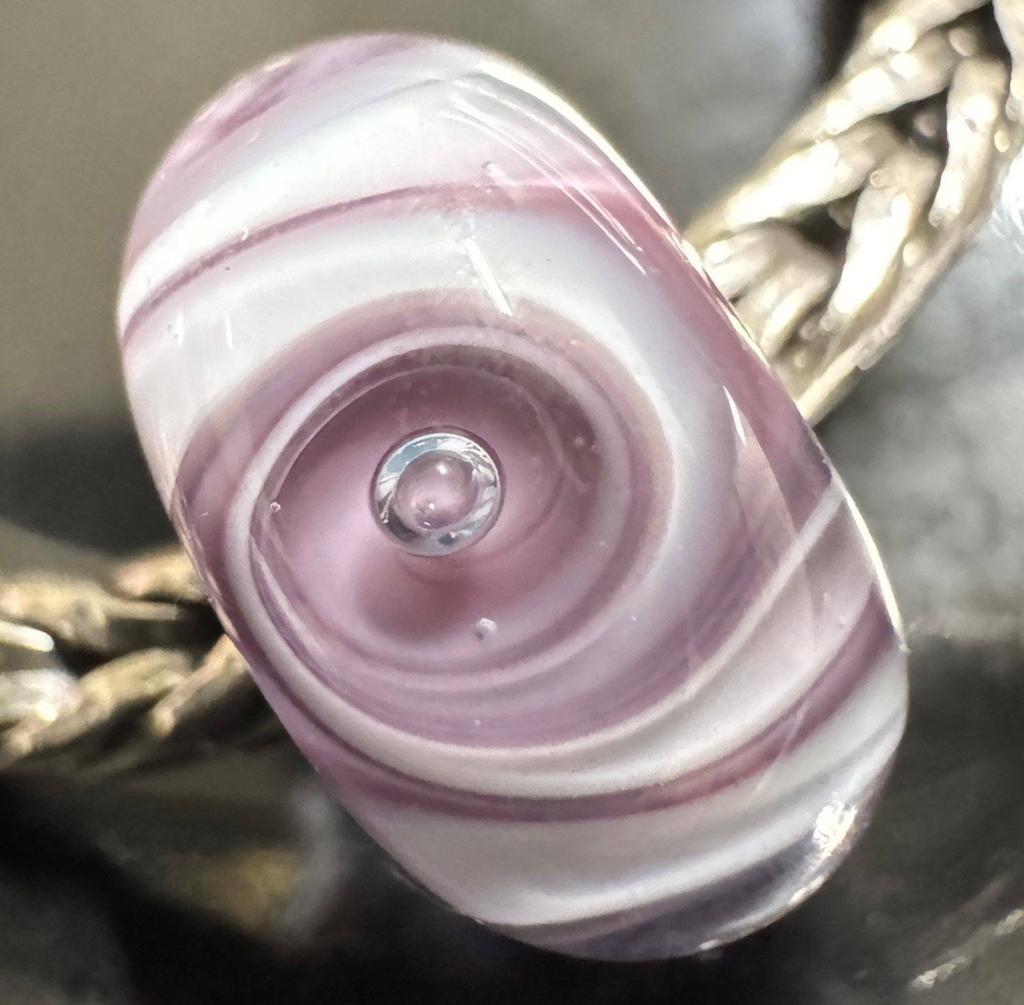 Trollbeads Purple Swirls Whirling Adventure Bead