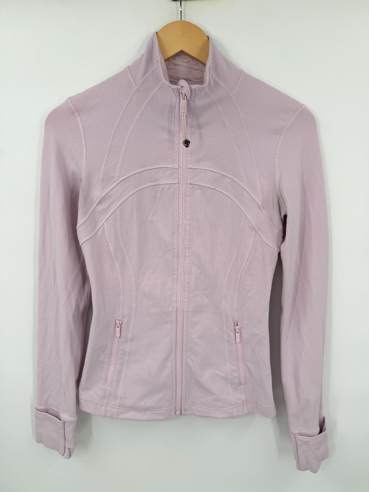 Lululemon Define Track Jacket Womens 4 Pink Full Zip Luon Athletic Yoga Workout Lululemon Define Track Jacket Womens 4 Pink Full Zip Luon Athletic Yoga Workout