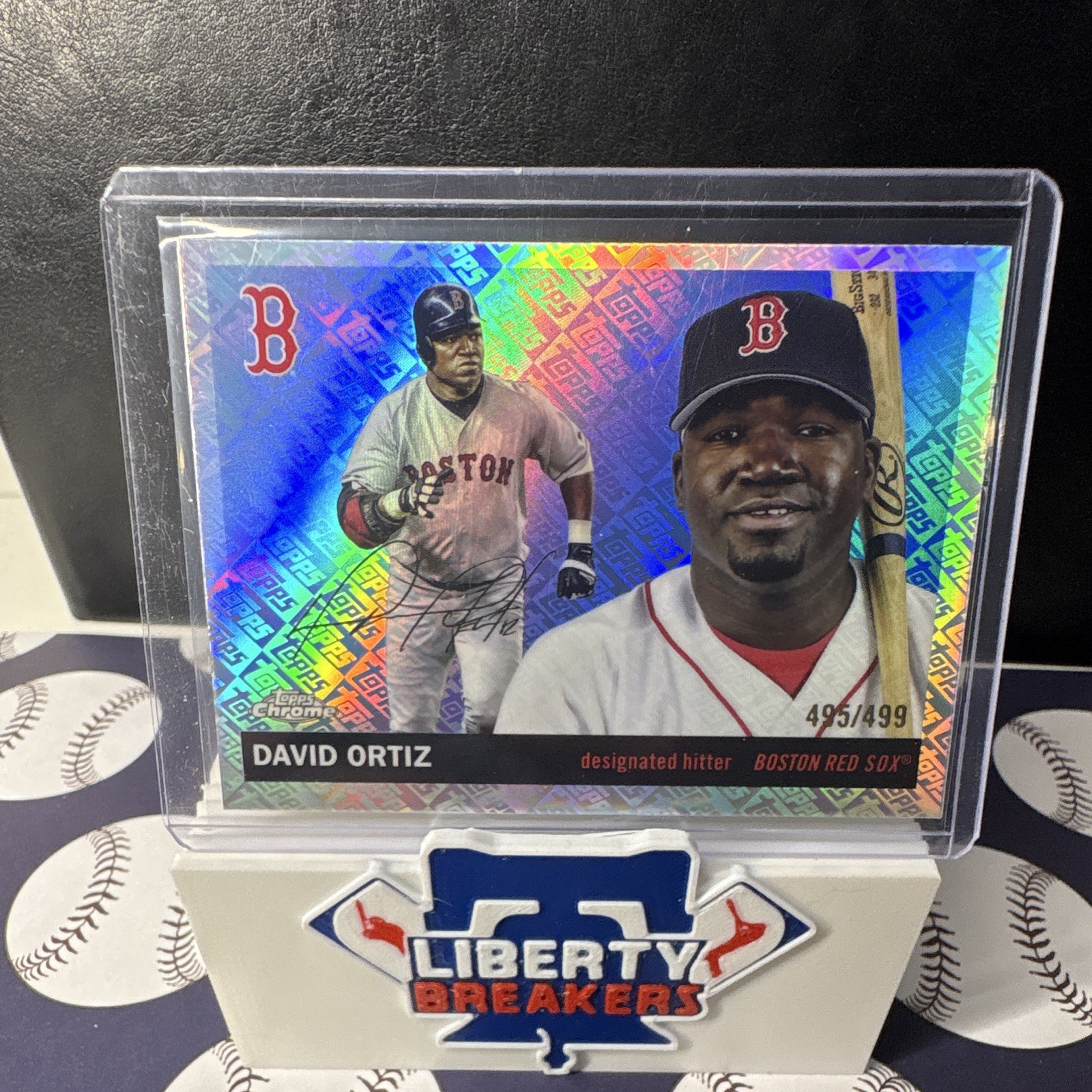 Topps Chrome Platinum 2025 David Ortiz Boston Red Sox #344 Logo refractor /499 Topps Chrome Platinum 2025 David Ortiz Boston Red Sox #344 Logo refractor /499