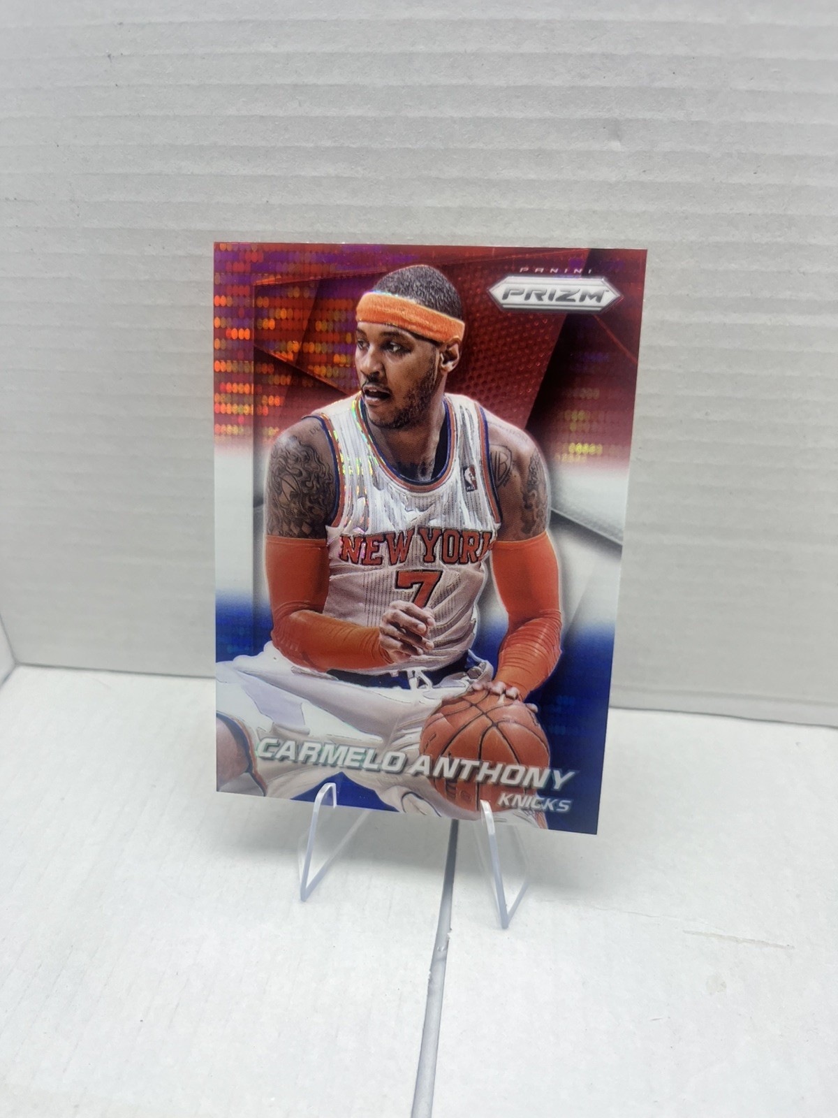 2014-15 Panini Prizm Red White & Blue Pulsar Prizm Carmelo Anthony #89 HOF 5l1
