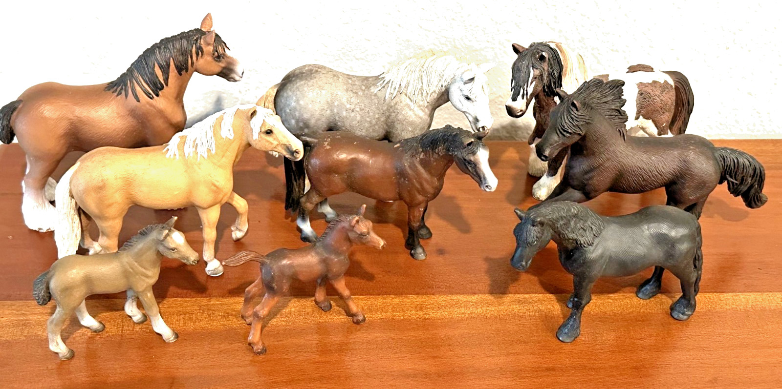 Lot of 9 Schleich Horses Various Breeds