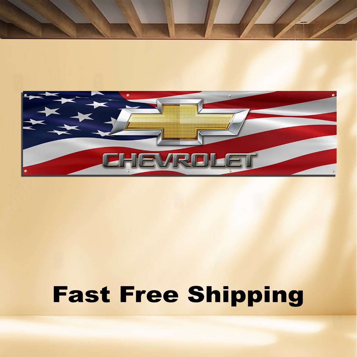 CHEVROLET 2'X8' BANNER FLAG CHEVY CHEVROLET 2'X8' BANNER FLAG CHEVY