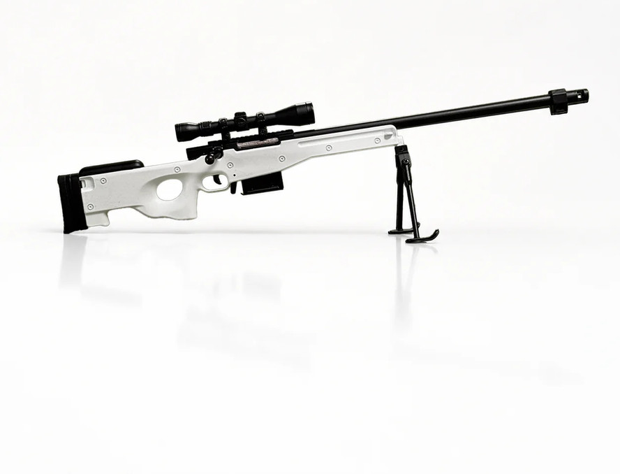 GoatGuns 1/4 Scale Die Cast SR Sniper Rifle Model White Limited to 600 GoatGuns 1/4 Scale Die Cast SR Sniper Rifle Model White Limited to 600