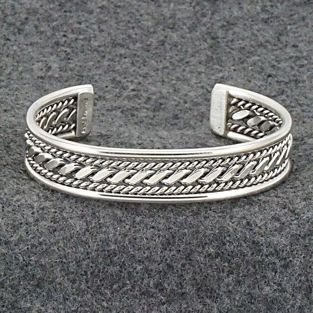 Large Heavy Twisted 925 Silver Adjustable Handmade Cuff Bangle Bracelet B#005