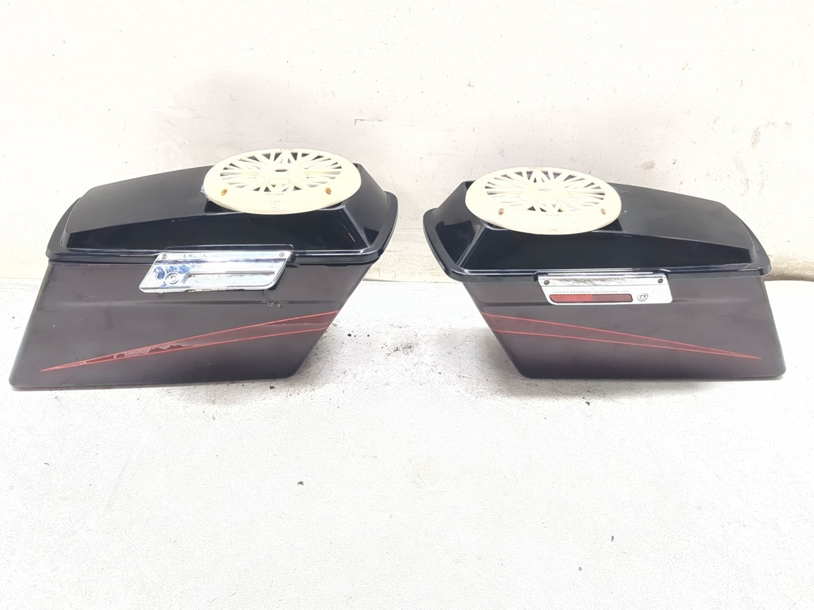 07-08 Harley-Davidson Road Glide FLTR Rear Pyle Hydra Hard Saddlebag Pannier Set