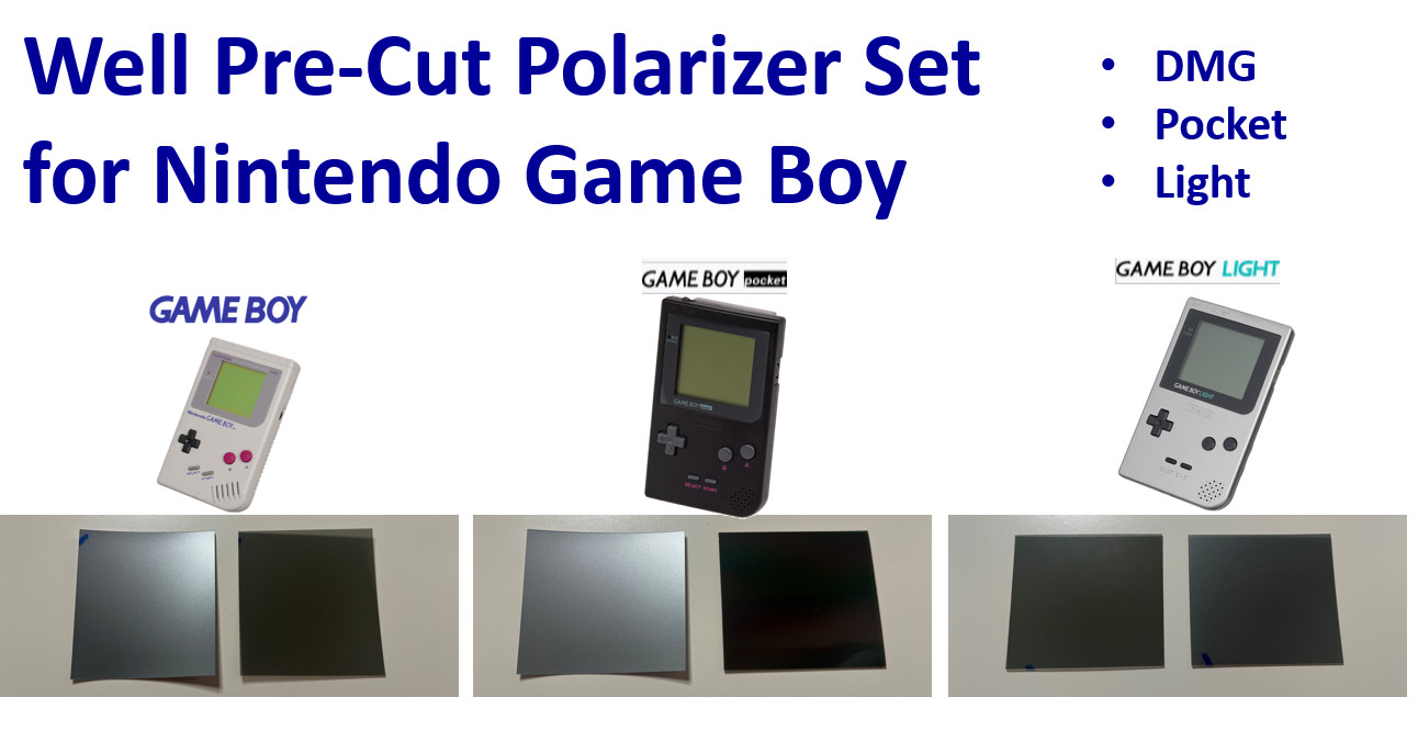 Nintendo Gameboy Pre-Cut Polarizer & Back Reflector for DMG & Pocket & Light