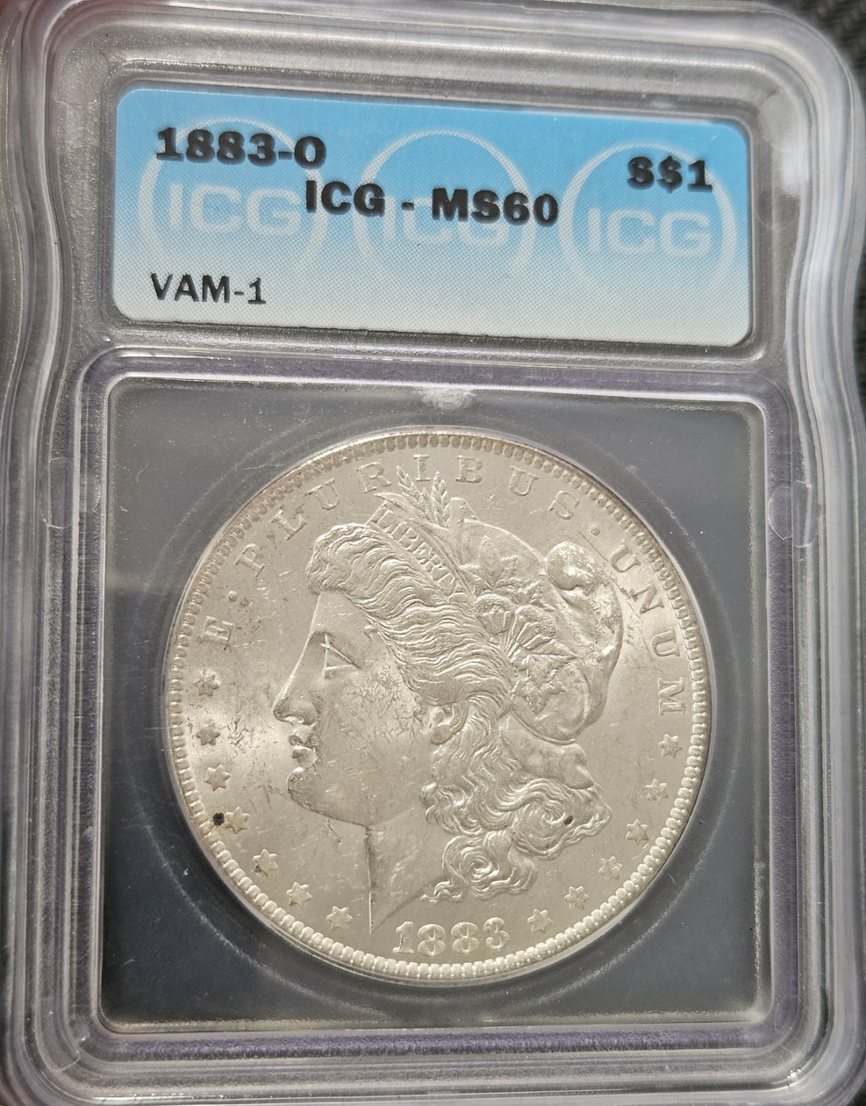 1883 O S$1 Morgan Silver Dollar I CG MS 60 1883 O S$1 Morgan Silver Dollar I CG MS 60
