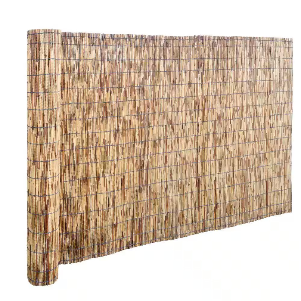 6 Ft. X 16.4 Ft. Bamboo Reed Roll Privacy Fence Screen for Outdoor Walls Pools P