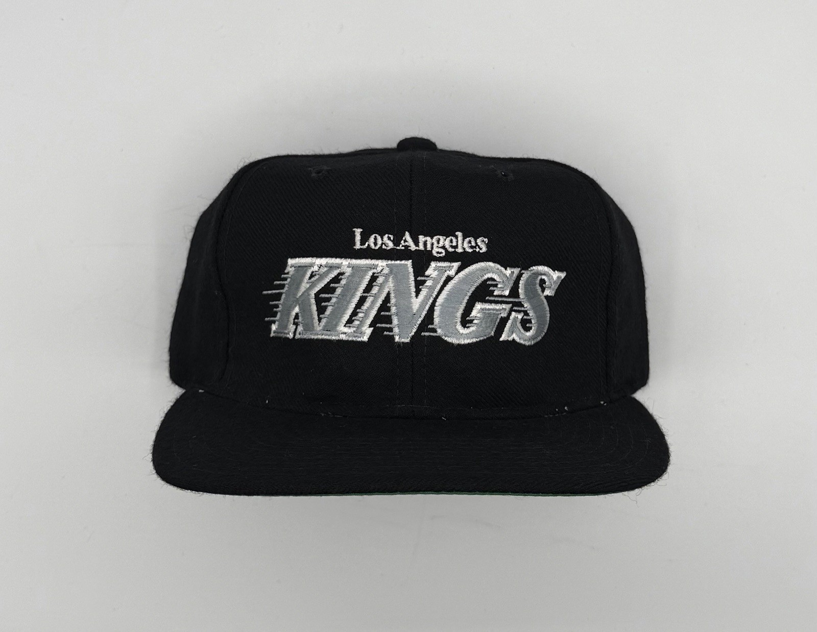 Vintage NHL Los Angeles Kings Motion Snapback Hat 90s Starter Black 100% Wool