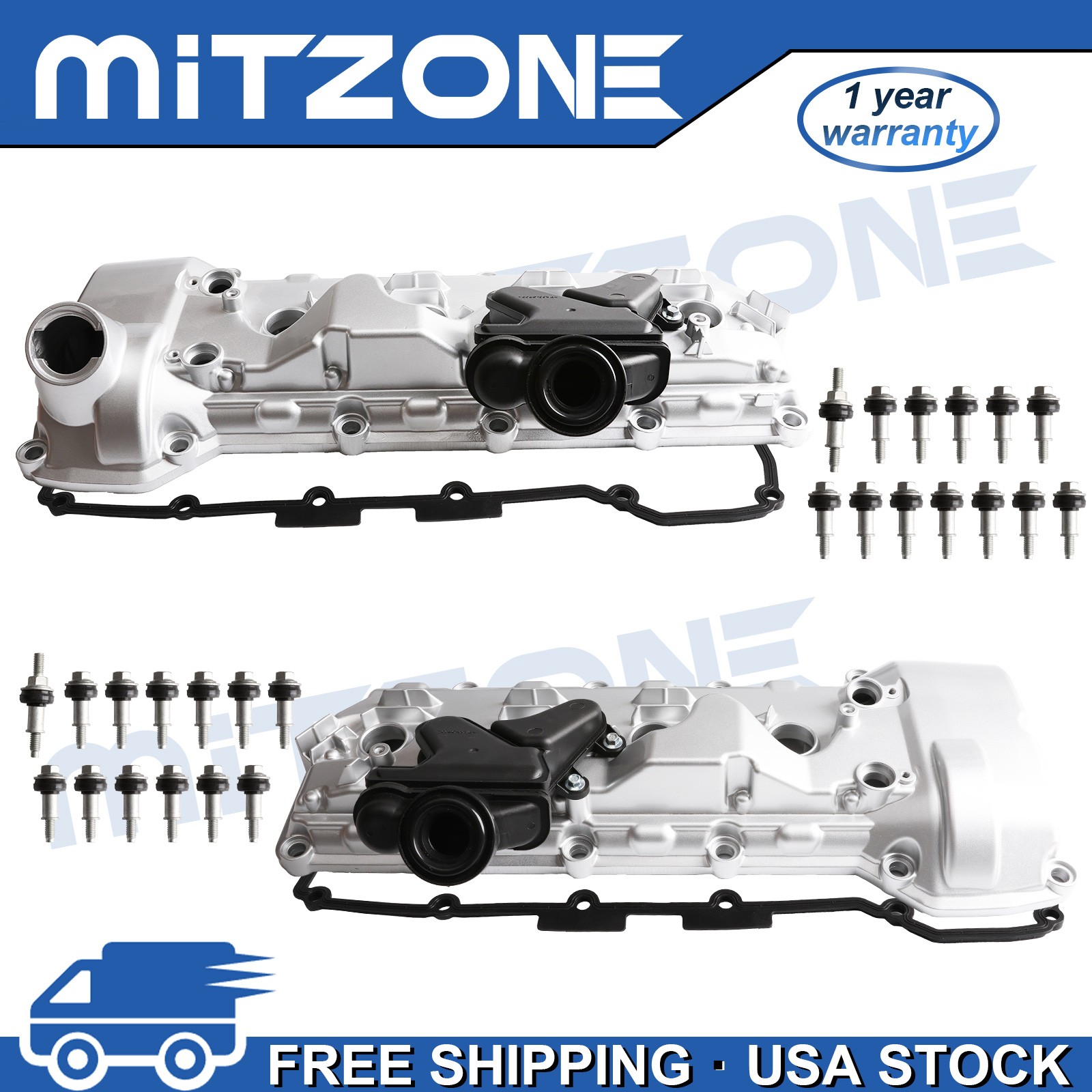 Mitzone Valve Cover w/Breather Box for 08-13 BMW M3 4.0L 11127848153 11127848154