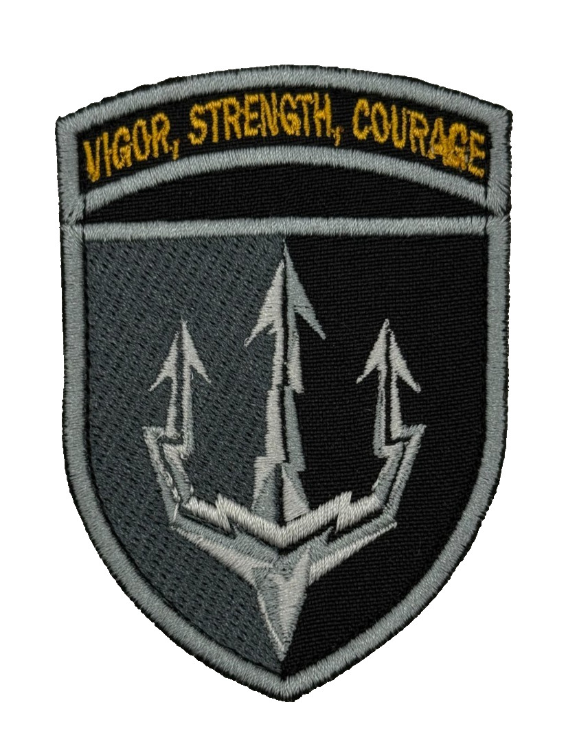 Ukraine Navy Patch Vigor Strength Courage Marine Infantry Embroidered Badge