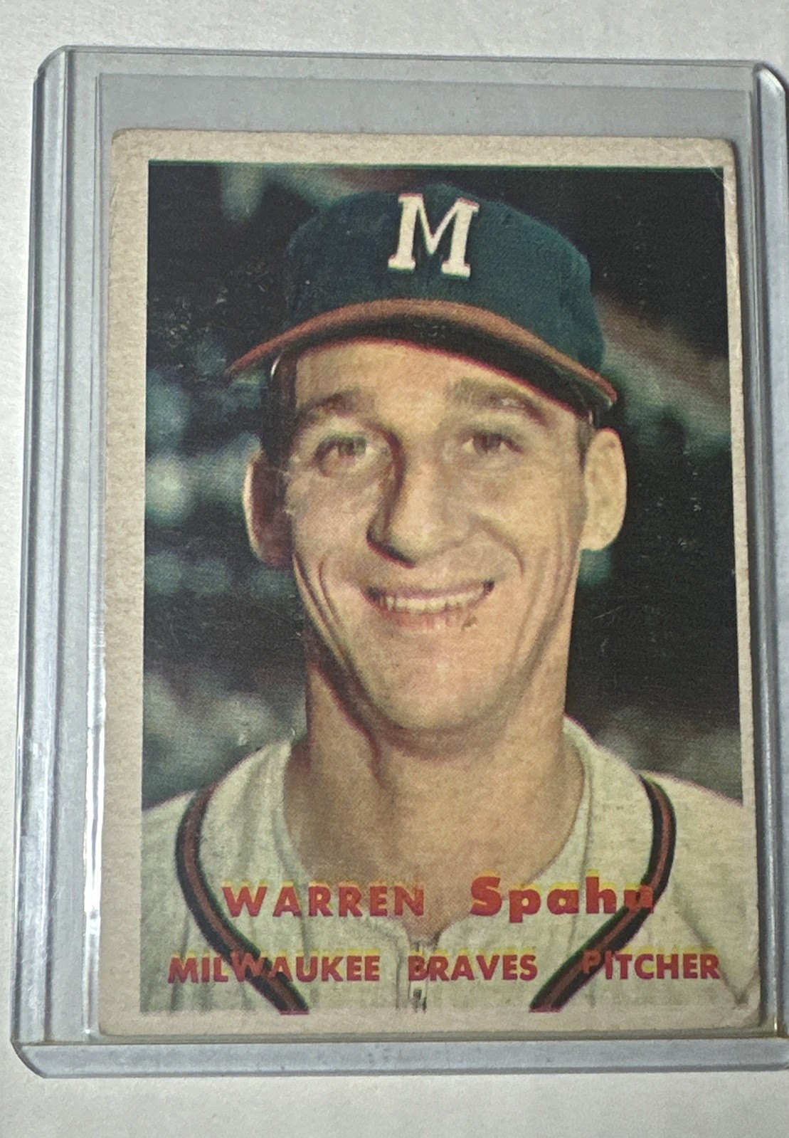 1957 Topps - Warren Spahn #90 1957 Topps - Warren Spahn #90