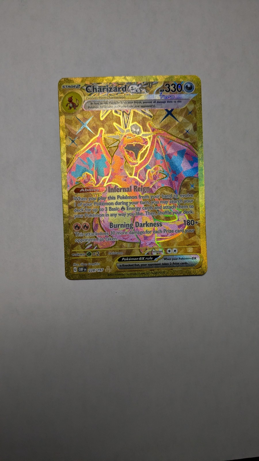 Charizard ex 228/197 Sv03: Obsidian Flames Holo Charizard ex 228/197 Sv03: Obsidian Flames Holo