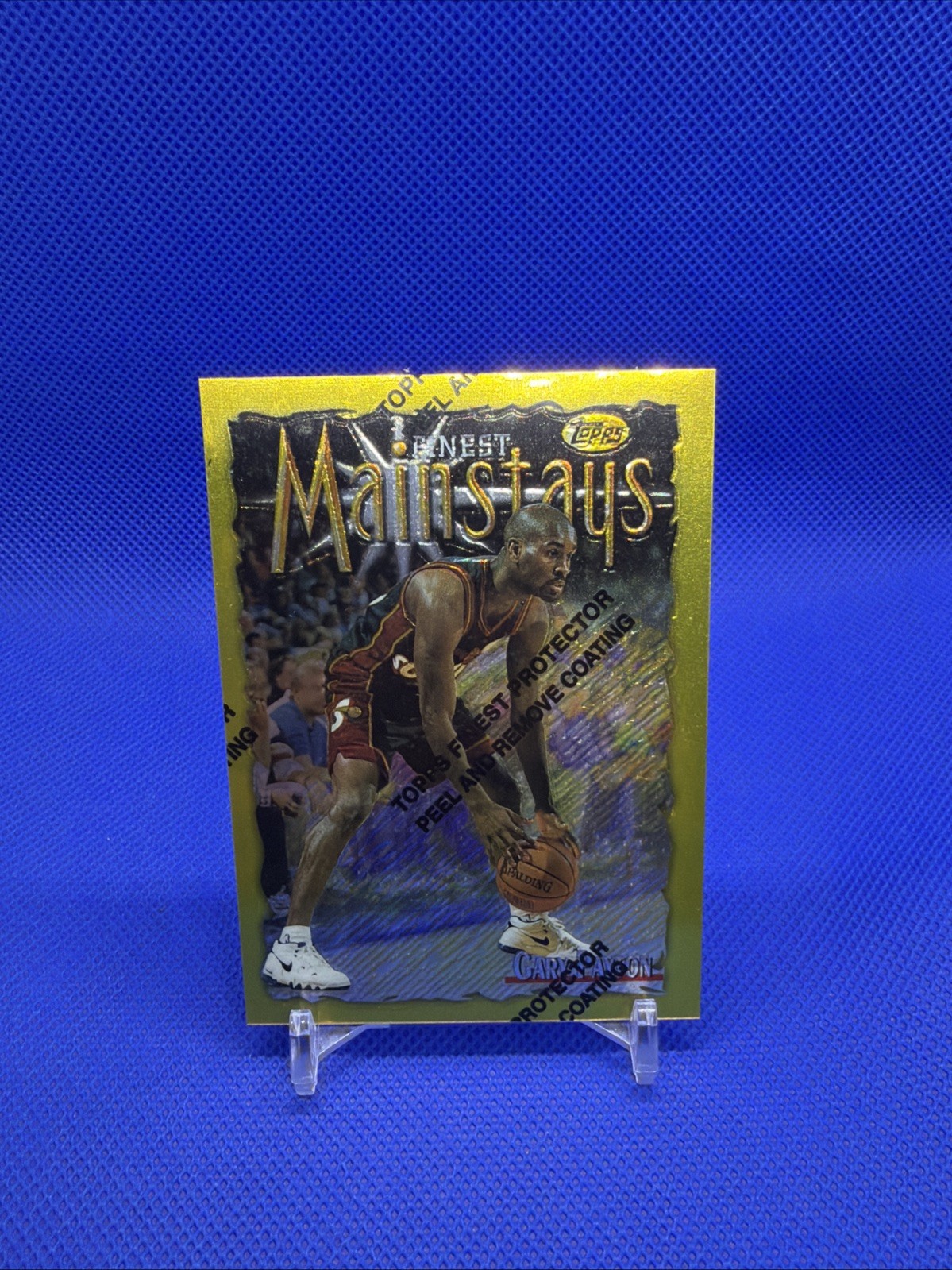 1997 Topps Finest Main Stays Gold Refractor Gary Payton #286 1997 Topps Finest Main Stays Gold Refractor Gary Payton #286