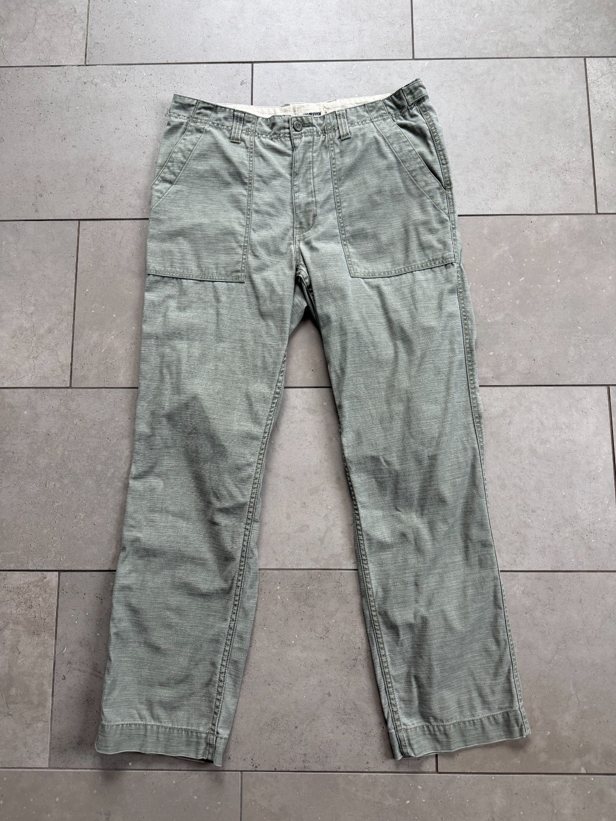 Taylor Stitch The Surplus Pant Field Olive Reverse Sateen Fatigue Trousers 36x32 Taylor Stitch The Surplus Pant Field Olive Reverse Sateen Fatigue Trousers 36x32