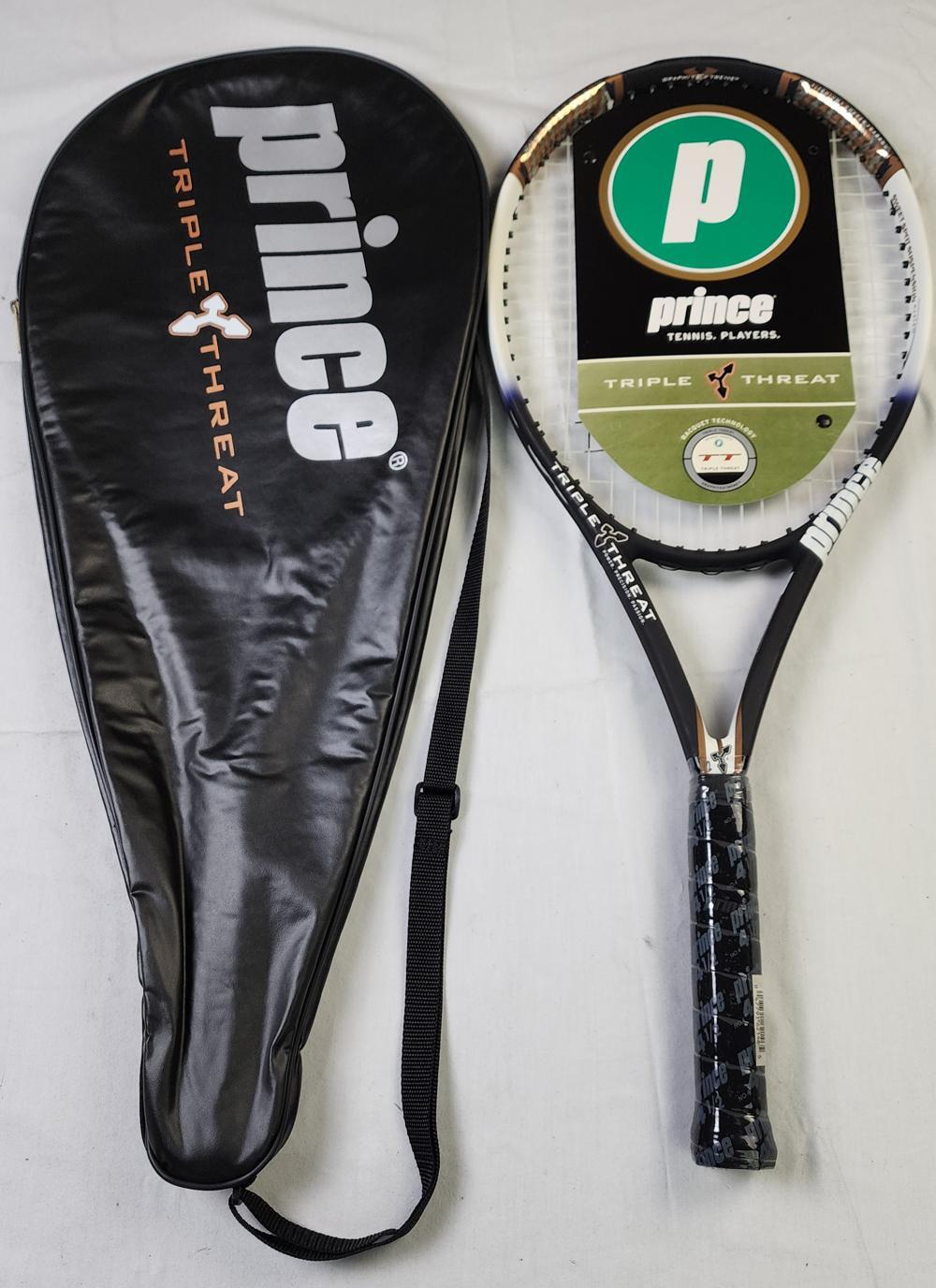 Prince Triple Threat Tennis Racket (TC68B) - 4 1/2 in, Strung, OS, Vintage