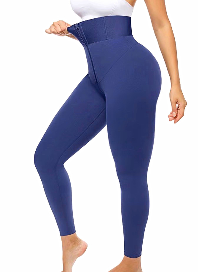 SHAPELLX High Waisted Tummy Control Leggings XXL Blue – New