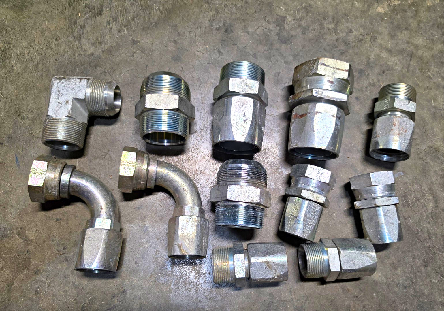 Eaton/Aeroquip JIC Fittings, -20 And -32 Mixed Lot, JIC To NPT , JIC Swivel.