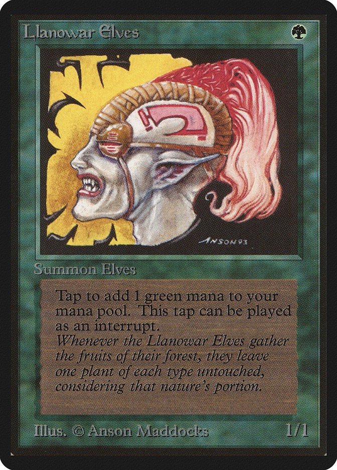 MTG Llanowar Elves  - Beta #211