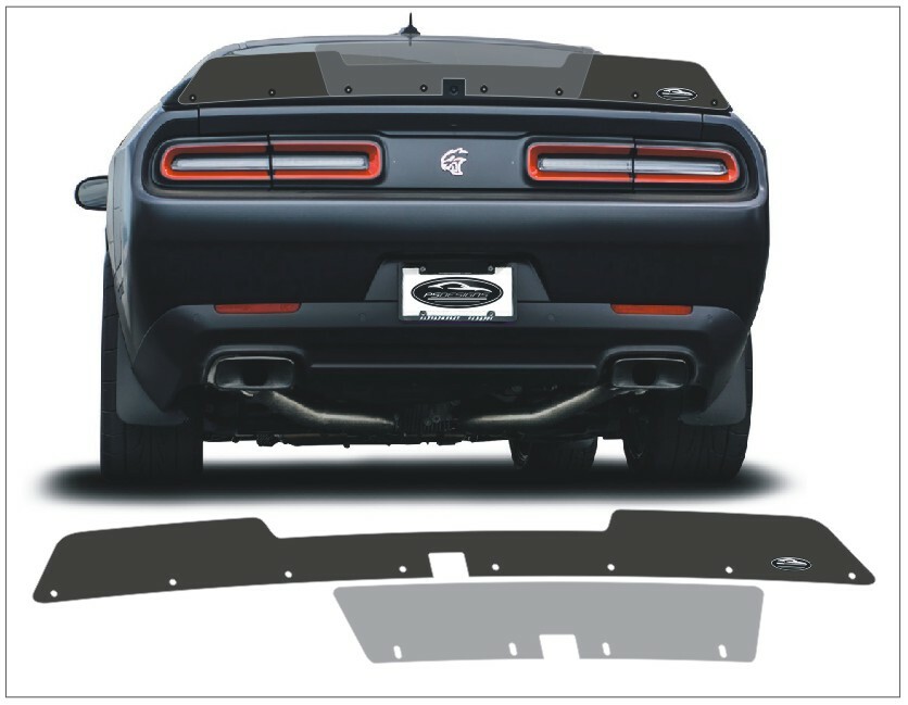 FITS 2015+ 2 LAYER Dodge Challenger Hellcat Wickerbill Spoiler w BACKUP CAMERA