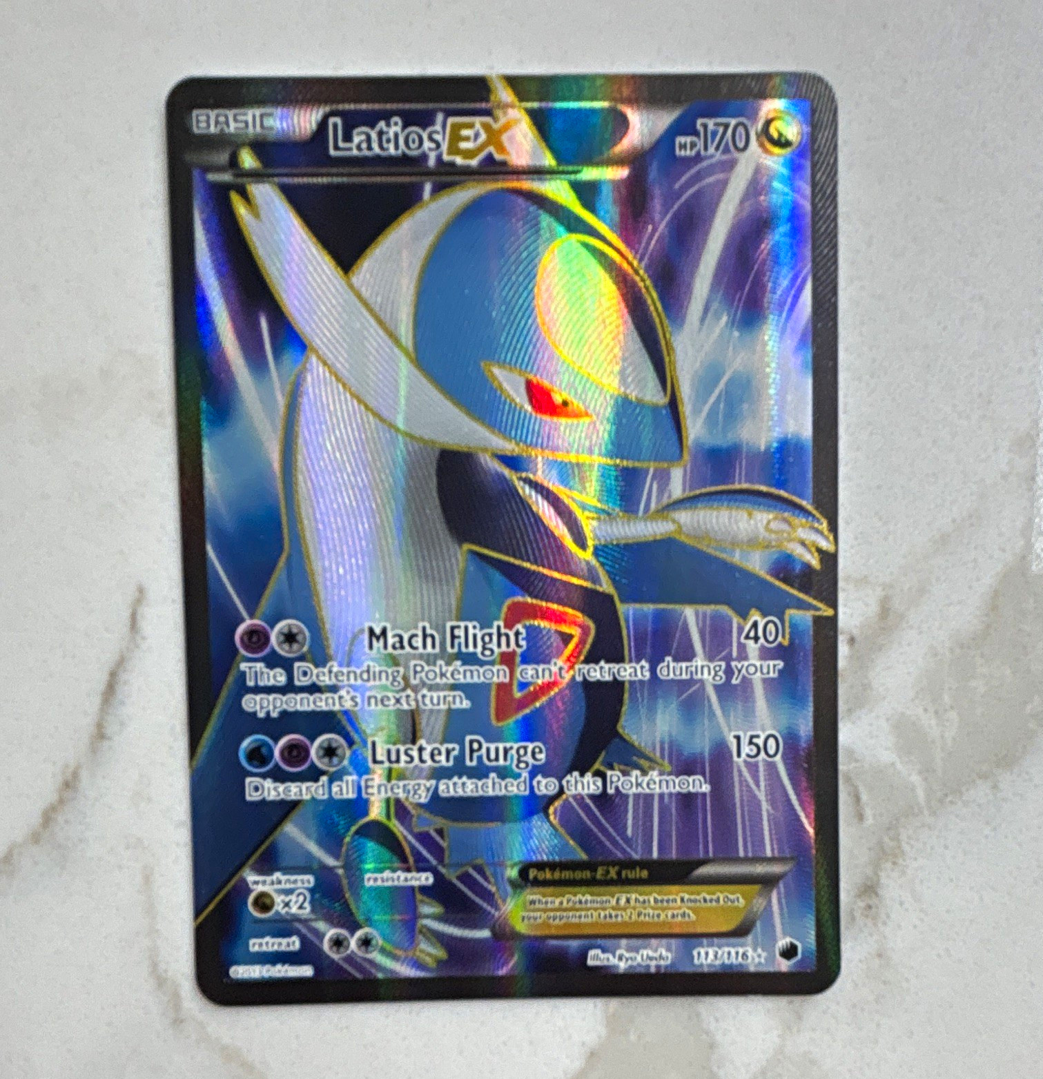Pokemon TCG Latios EX Full Art Holo Ultra Rare 113/116 Plasma Freeze
