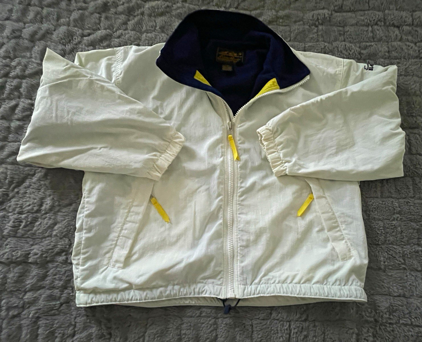 Eddie Bauer Outdoor Outfitter Full Zip Nylon Jacket Fleece Lined M Vintage