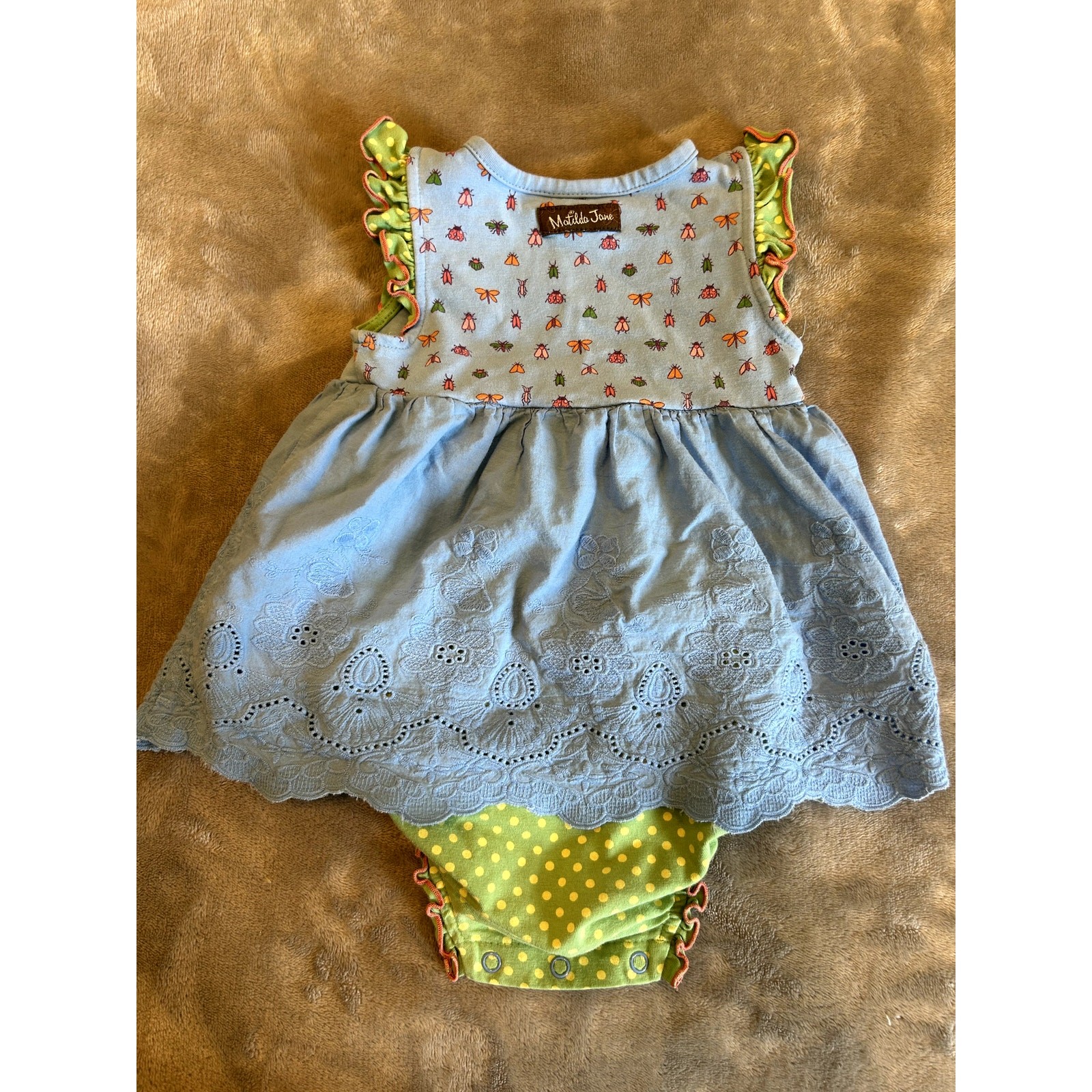 Matilda Jane Bugs Bubble romper 12-18M, Girl, storybookcore, Whimsical,  retro