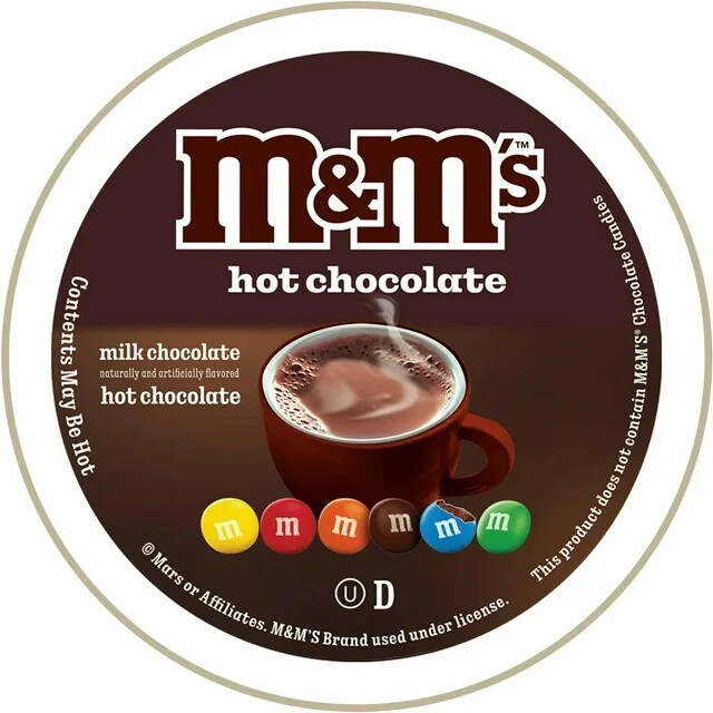 M&M\'s Milk Chocolate Flavored Hot Cocoa Single Serve Cups (For Keurig), 100 Cups